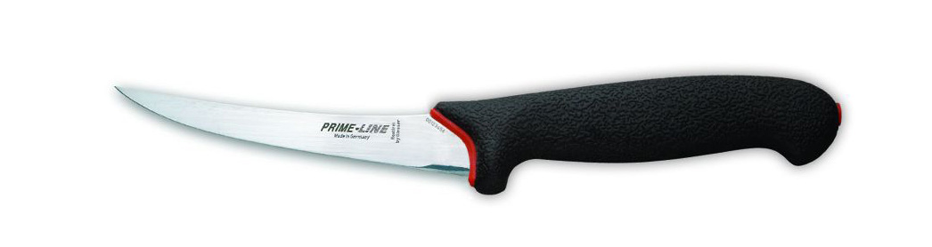 Нож PrimeLine 12251  средняя жесткость, 13 см,  черная рукоятка