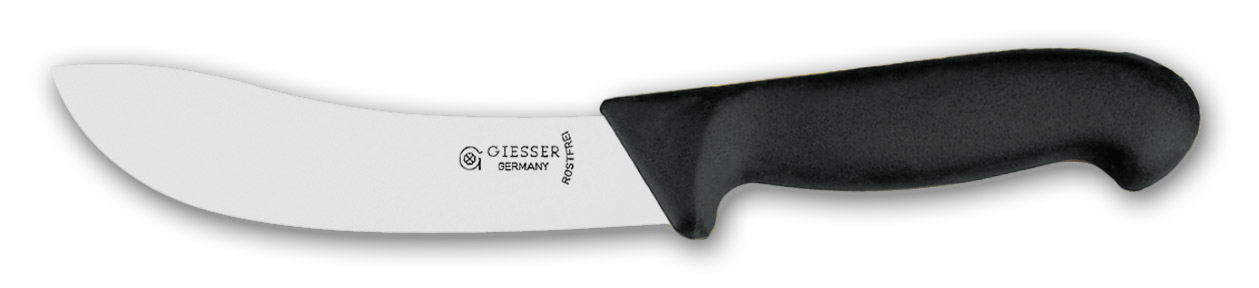 Нож шкуросъемный 15 см  с черной рукояткой