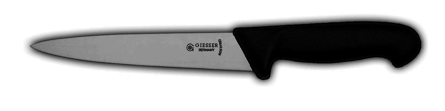 Нож разделочный 3085 жесткий, 11 см,  черная рукоятка
