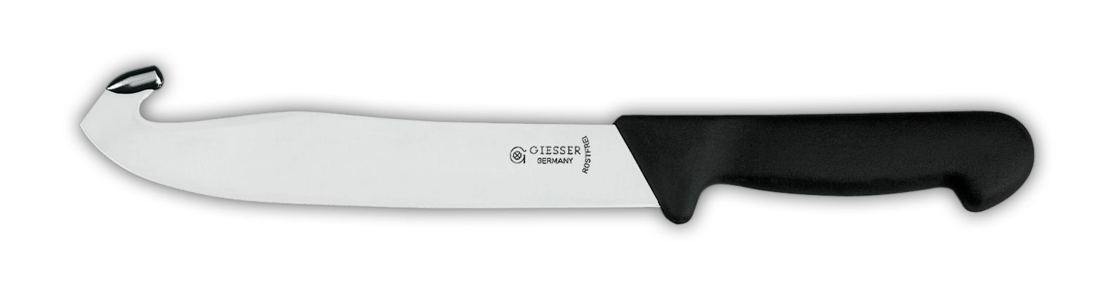 Нож для потрошения 3427  со стальным наконечником, 21 см,  черная рукоятка