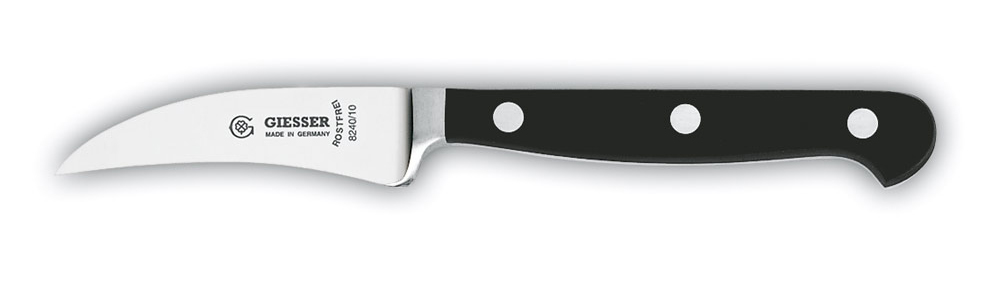 Нож поварской узкий 13 см  с черной рукояткой