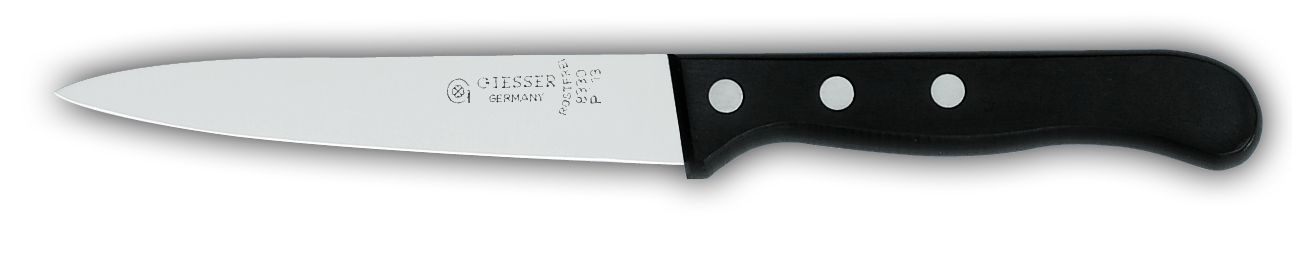 Нож кухонный 8330p  рукоятка из РОМ, 13 см,  черная рукоятка