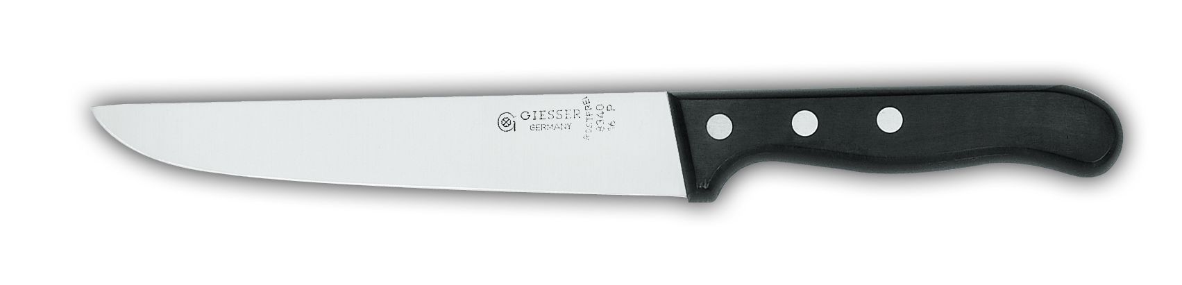 Нож поварской 8340p  рукоятка из РОМ, 16 см,  черная рукоятка