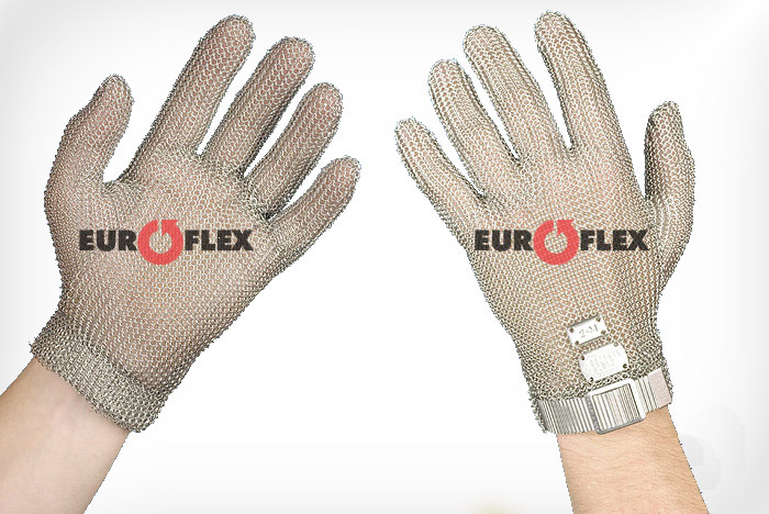 Перчатки кольчужные Euroflex Comfort 9590, оранжевый ремешок