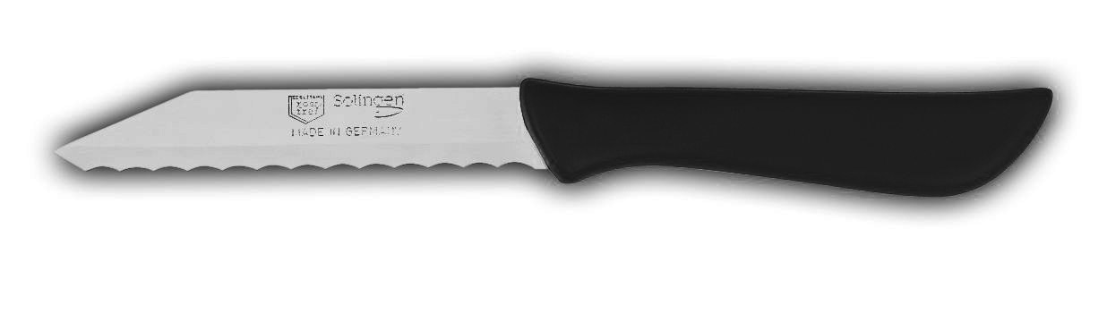 Нож для булочек 8307wsp 8 см, волнистое лезвие, 8 см,  красная рукоятка