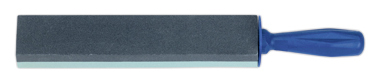 Ручной точильный брусок c крупной и мелкой насечкой  длина бруска 25 см общая длина 38 см для ножей и инструментов 9970  с черной рукояткой